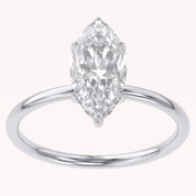 Hidden Halo Solitaire Engagement Ring Lab Grown Diamond