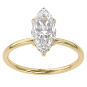 Hidden Halo Solitaire Engagement Ring Lab Grown Diamond
