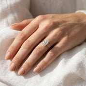 Hidden Halo Solitaire Engagement Ring Lab Grown Diamond