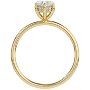 Hidden Halo Solitaire Engagement Ring Lab Grown Diamond