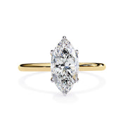 Hidden Halo Solitaire Engagement Ring Lab Grown Diamond