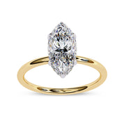 Hidden Halo Solitaire Engagement Ring Lab Grown Diamond