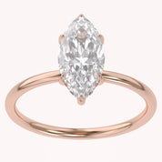 Hidden Halo Solitaire Engagement Ring Lab Grown Diamond