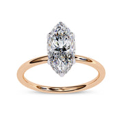 Hidden Halo Solitaire Engagement Ring Lab Grown Diamond