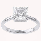 Solitaire Engagement Ring Cushion Cut Lab Grown Diamond