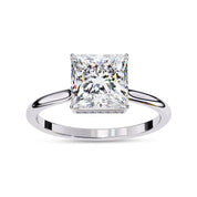 Solitaire Engagement Ring Cushion Cut Lab Grown Diamond