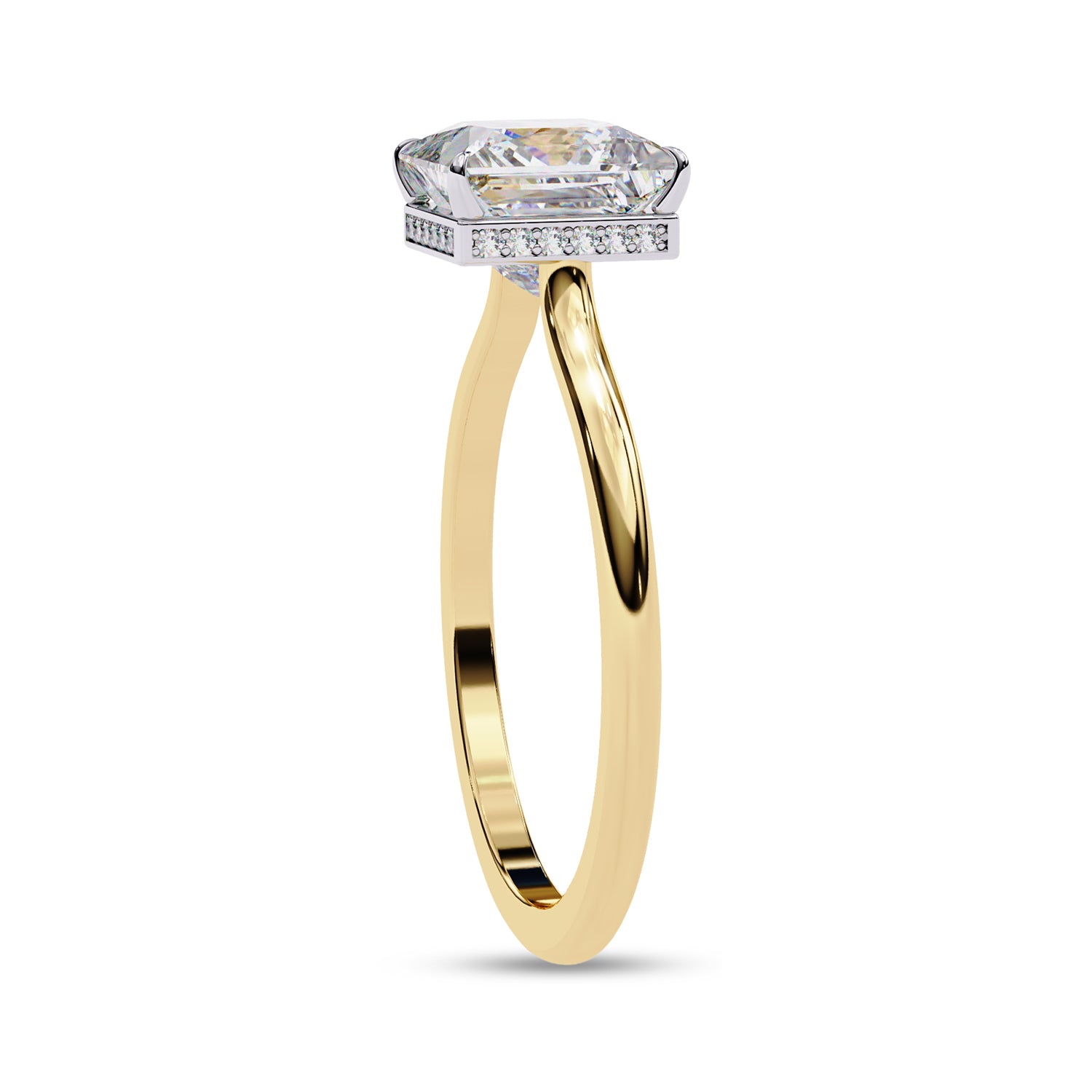 Solitaire Engagement Ring Cushion Cut Lab Grown Diamond