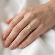 Solitaire Engagement Ring Cushion Cut Lab Grown Diamond