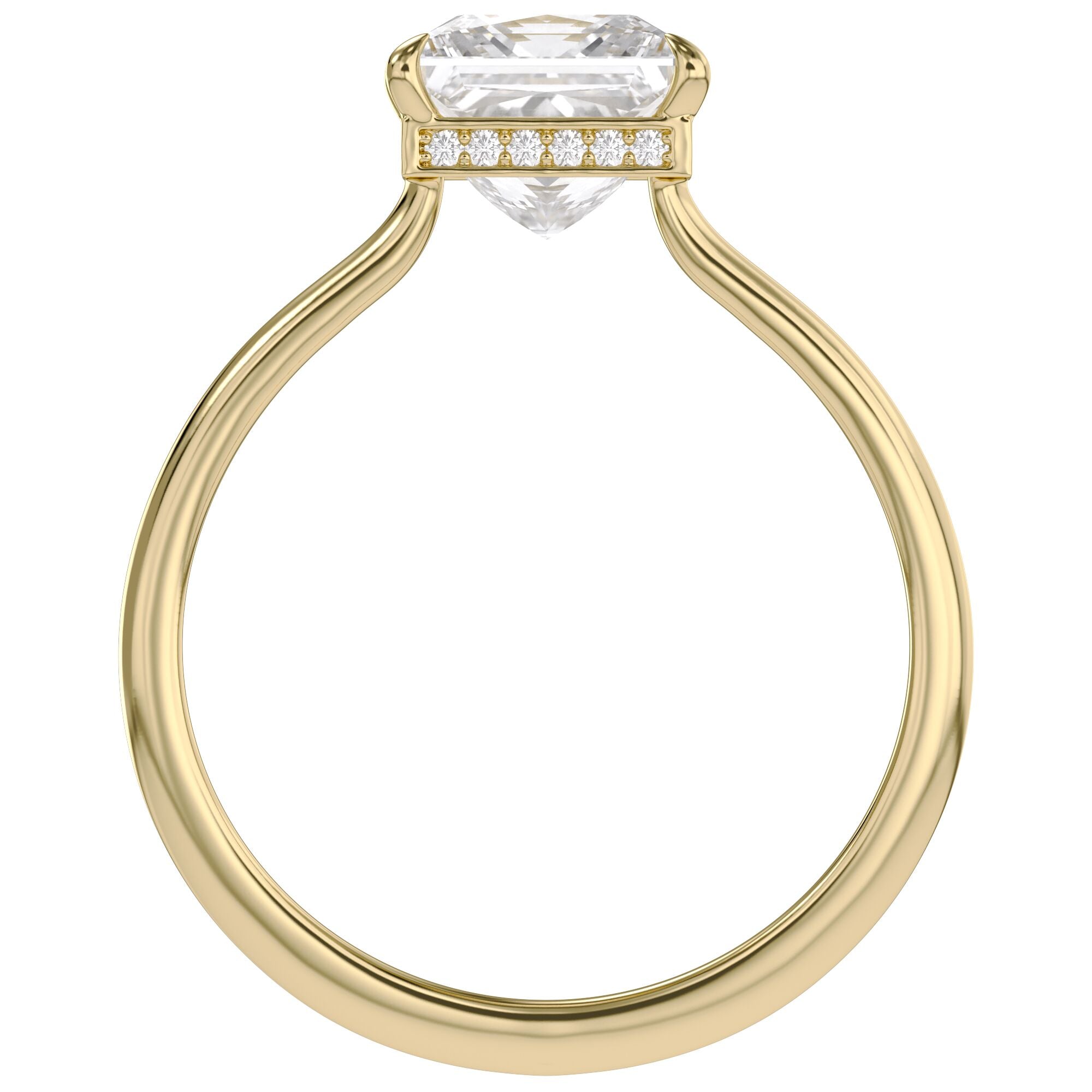 Solitaire Engagement Ring Cushion Cut Lab Grown Diamond