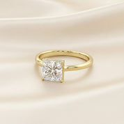 Solitaire Engagement Ring Cushion Cut Lab Grown Diamond