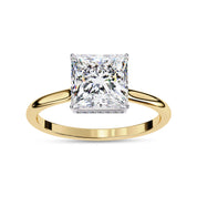 Solitaire Engagement Ring Cushion Cut Lab Grown Diamond