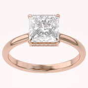 Solitaire Engagement Ring Cushion Cut Lab Grown Diamond