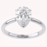 4-Prong Hidden Halo Solitaire Engagement Ring Lab Grown Diamond