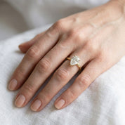 4-Prong Hidden Halo Solitaire Engagement Ring Lab Grown Diamond