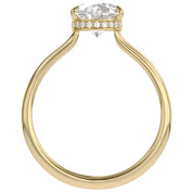 4-Prong Hidden Halo Solitaire Engagement Ring Lab Grown Diamond
