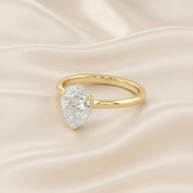 4-Prong Hidden Halo Solitaire Engagement Ring Lab Grown Diamond