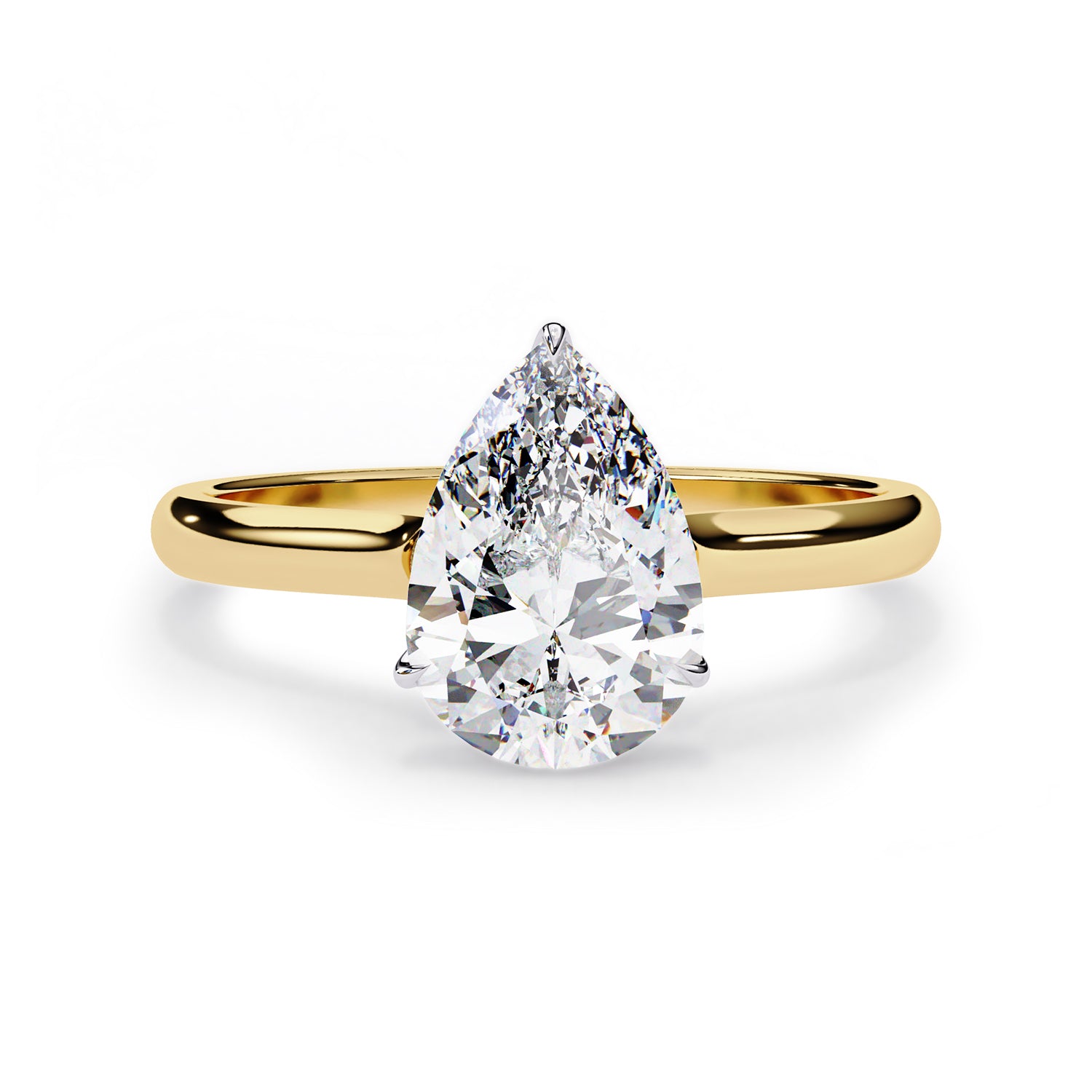 4-Prong Hidden Halo Solitaire Engagement Ring Lab Grown Diamond