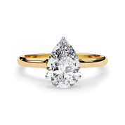 4-Prong Hidden Halo Solitaire Engagement Ring Lab Grown Diamond