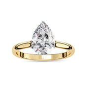 4-Prong Hidden Halo Solitaire Engagement Ring Lab Grown Diamond