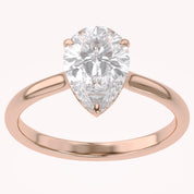 4-Prong Hidden Halo Solitaire Engagement Ring Lab Grown Diamond