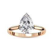 4-Prong Hidden Halo Solitaire Engagement Ring Lab Grown Diamond