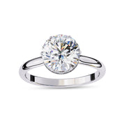 Solitaire Beaded Engagement Ring Lab Grown Diamond