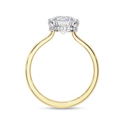 Solitaire Beaded Engagement Ring Lab Grown Diamond