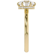 Solitaire Beaded Engagement Ring Lab Grown Diamond