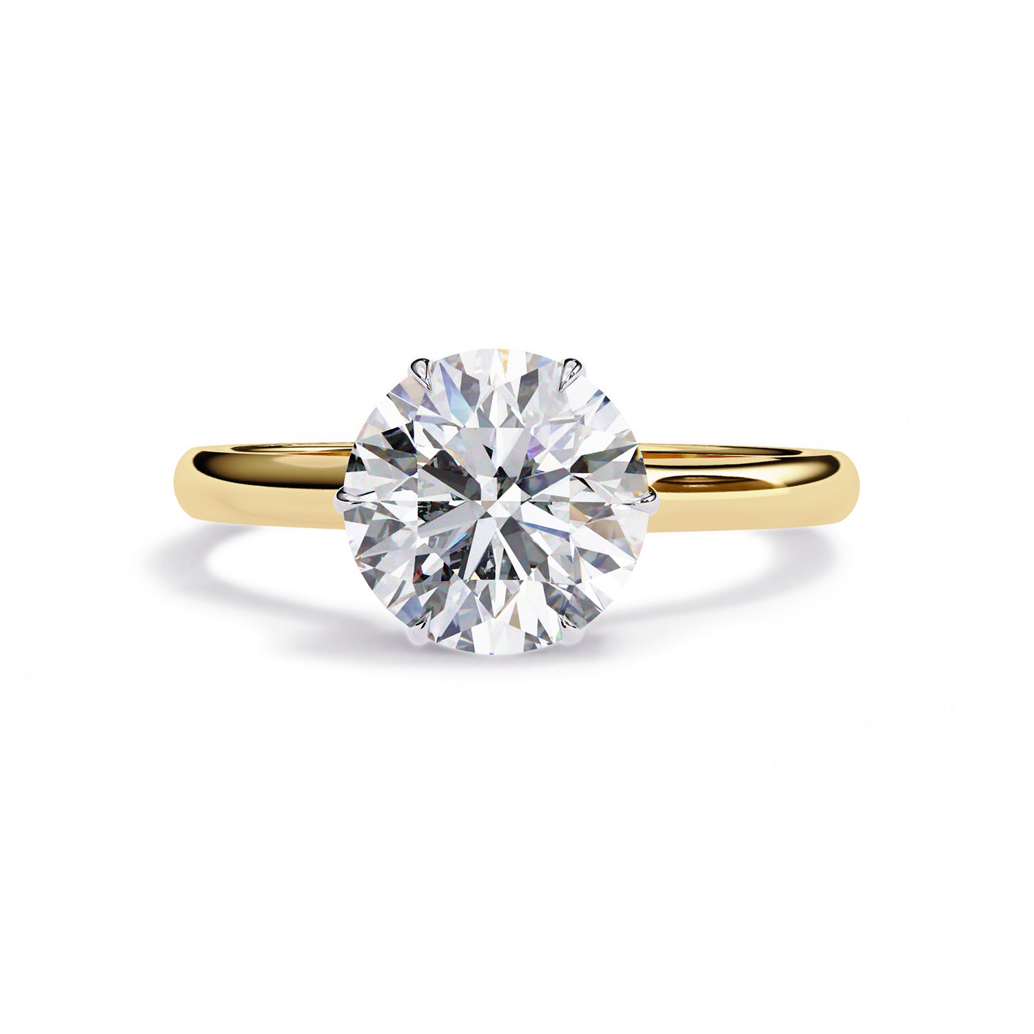 Solitaire Beaded Engagement Ring Lab Grown Diamond