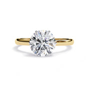 Solitaire Beaded Engagement Ring Lab Grown Diamond
