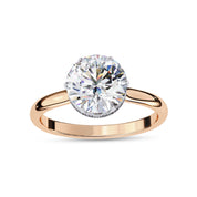 Solitaire Beaded Engagement Ring Lab Grown Diamond