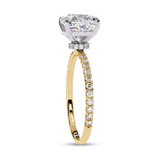 Lab Grown Diamond Solitaire Beaded Engagement Ring