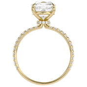 Lab Grown Diamond Solitaire Beaded Engagement Ring