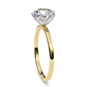 Solitaire Floral Engagement Ring Lab Grown Diamond