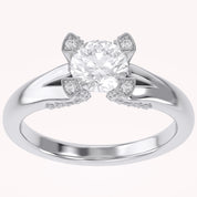 Solitaire Engagement Wedding Ring Round Cut Lab Grown Diamond