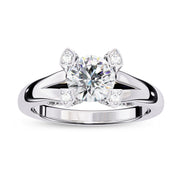 Solitaire Engagement Wedding Ring Round Cut Lab Grown Diamond