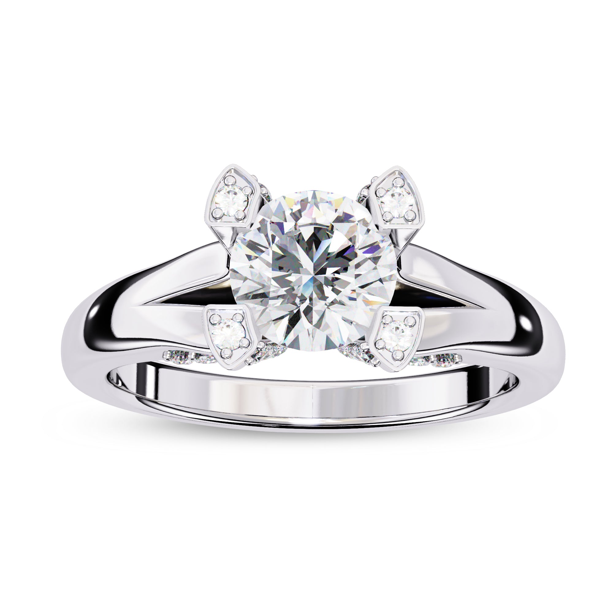 Solitaire Engagement Wedding Ring Round Cut Lab Grown Diamond