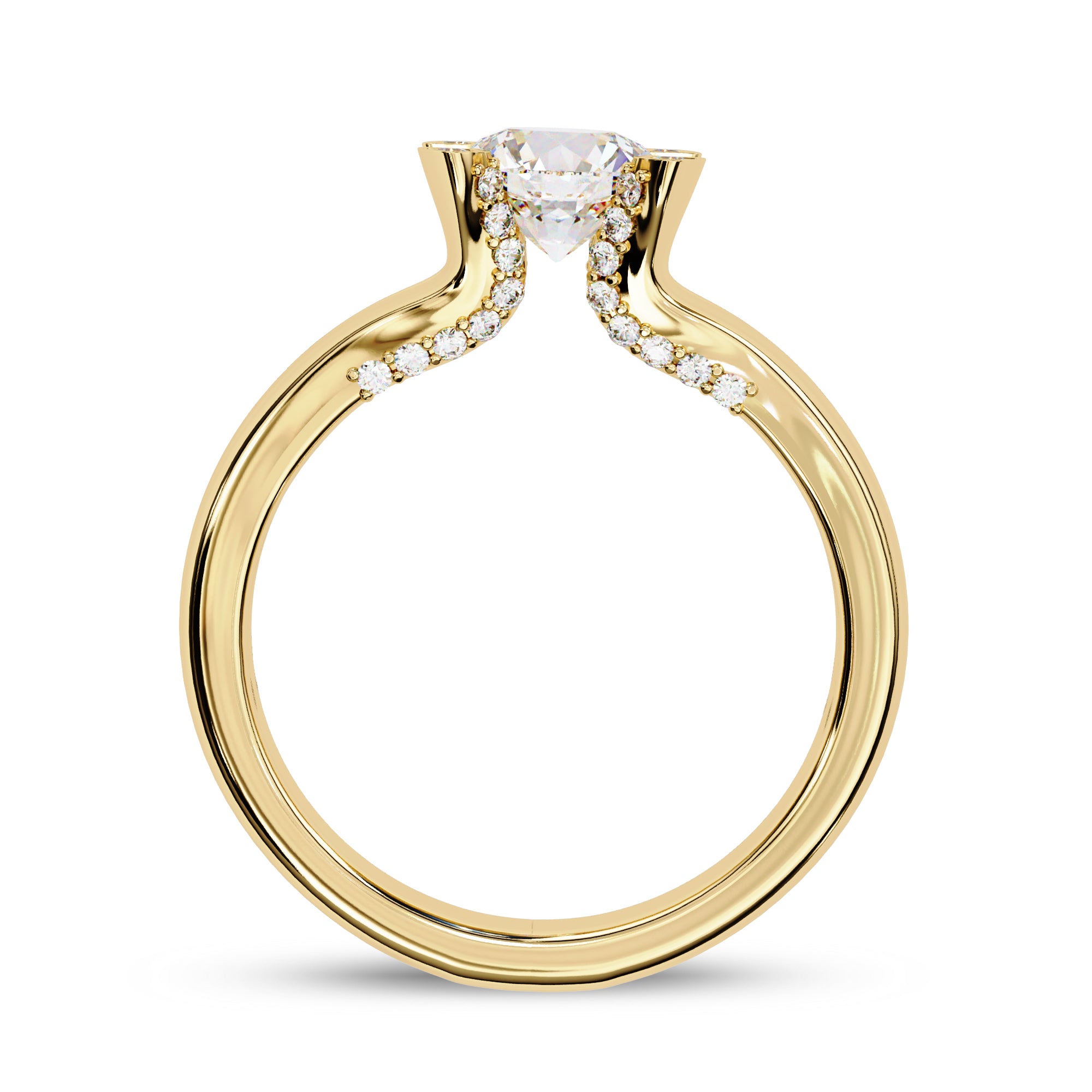 Solitaire Engagement Wedding Ring Round Cut Lab Grown Diamond