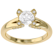 Solitaire Engagement Wedding Ring Round Cut Lab Grown Diamond