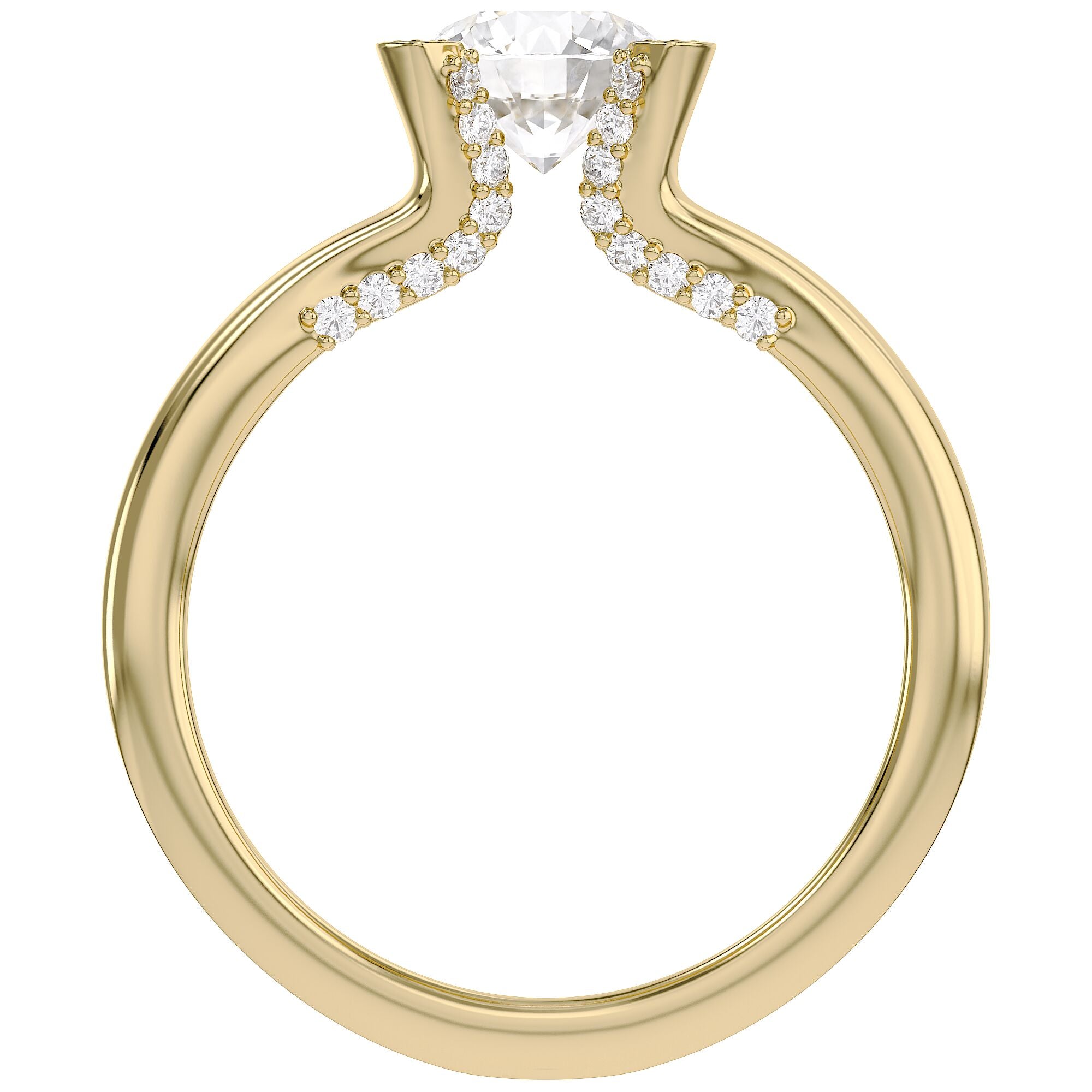 Solitaire Engagement Wedding Ring Round Cut Lab Grown Diamond