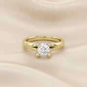 Solitaire Engagement Wedding Ring Round Cut Lab Grown Diamond