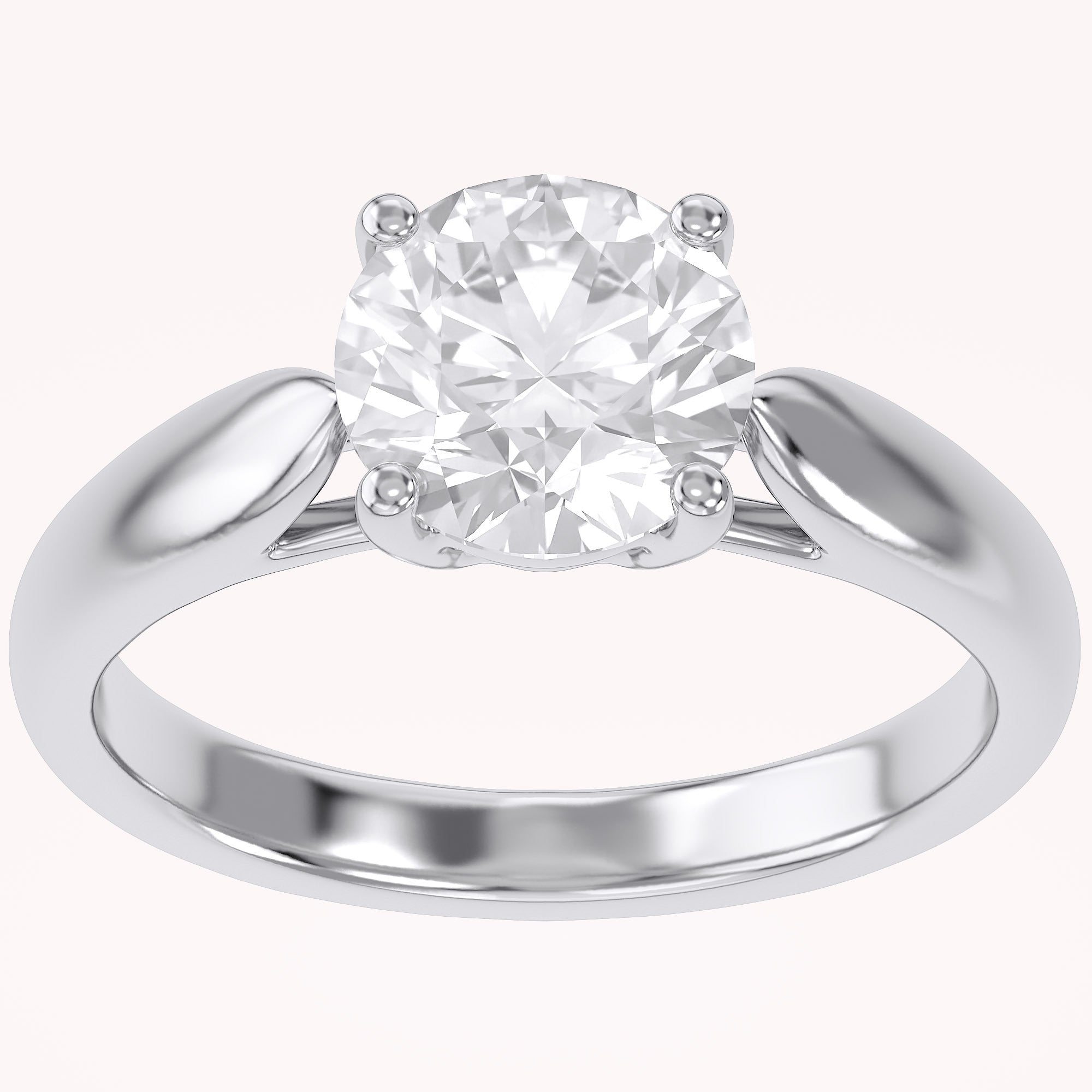 4-Prong Solitaire Engagement Ring for Women Lab Grown Diamond
