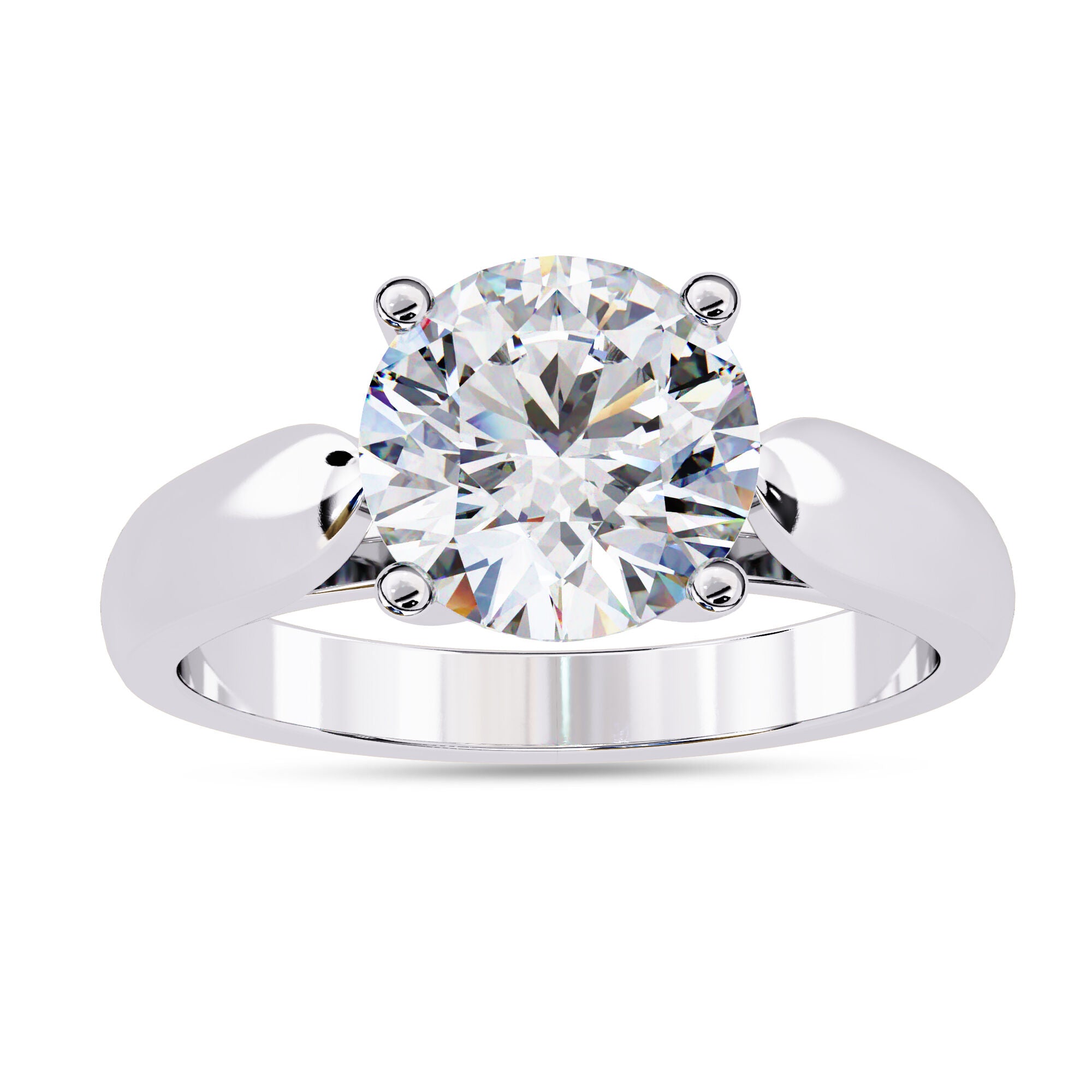 4-Prong Solitaire Engagement Ring for Women Lab Grown Diamond