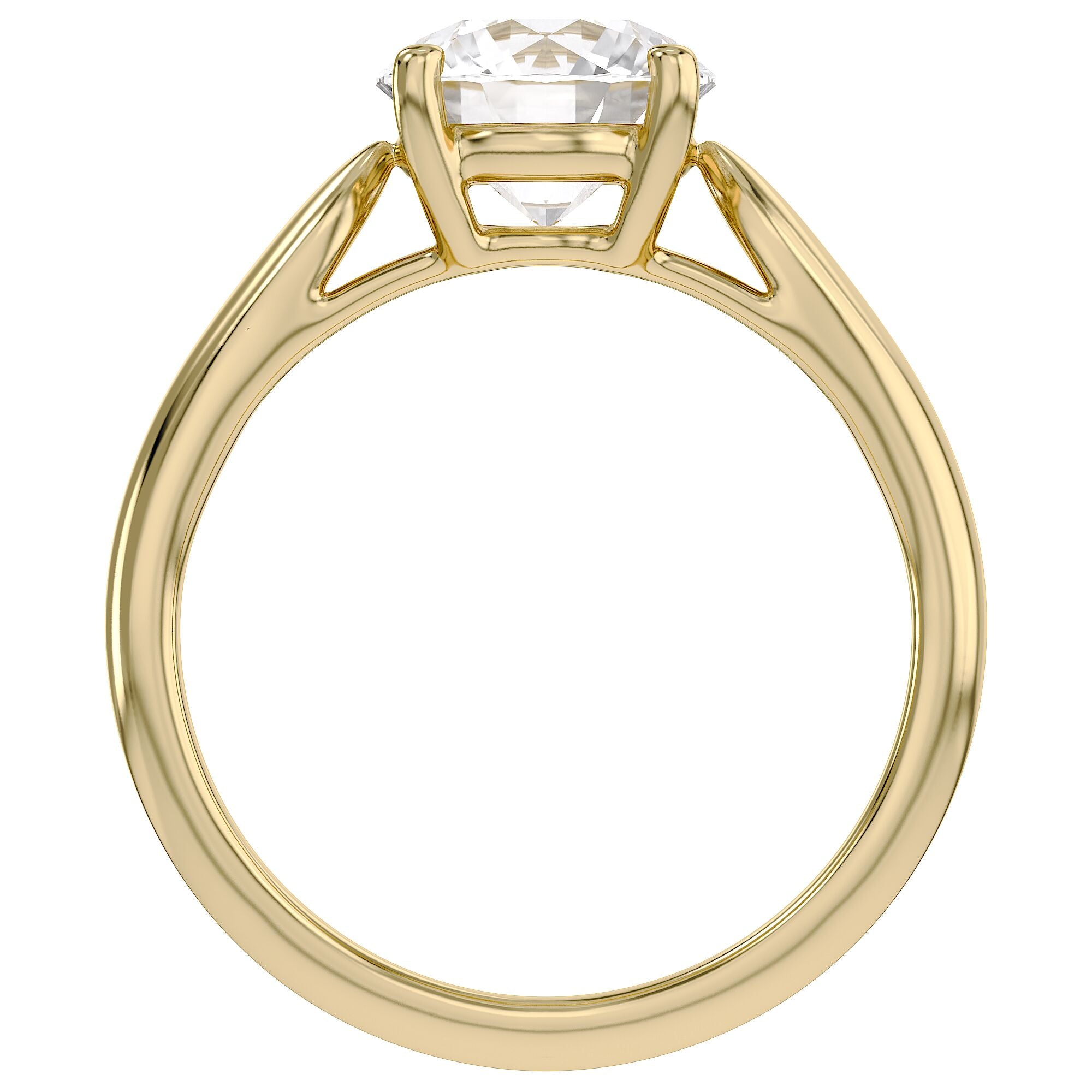 4-Prong Solitaire Engagement Ring for Women Lab Grown Diamond