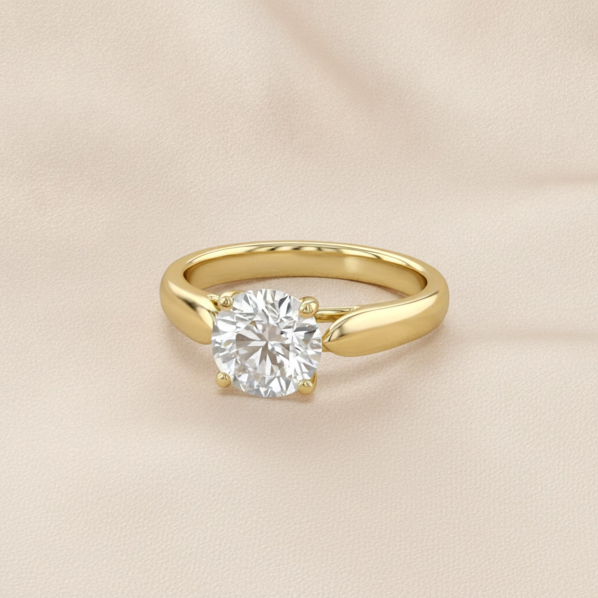 4-Prong Solitaire Engagement Ring for Women Lab Grown Diamond