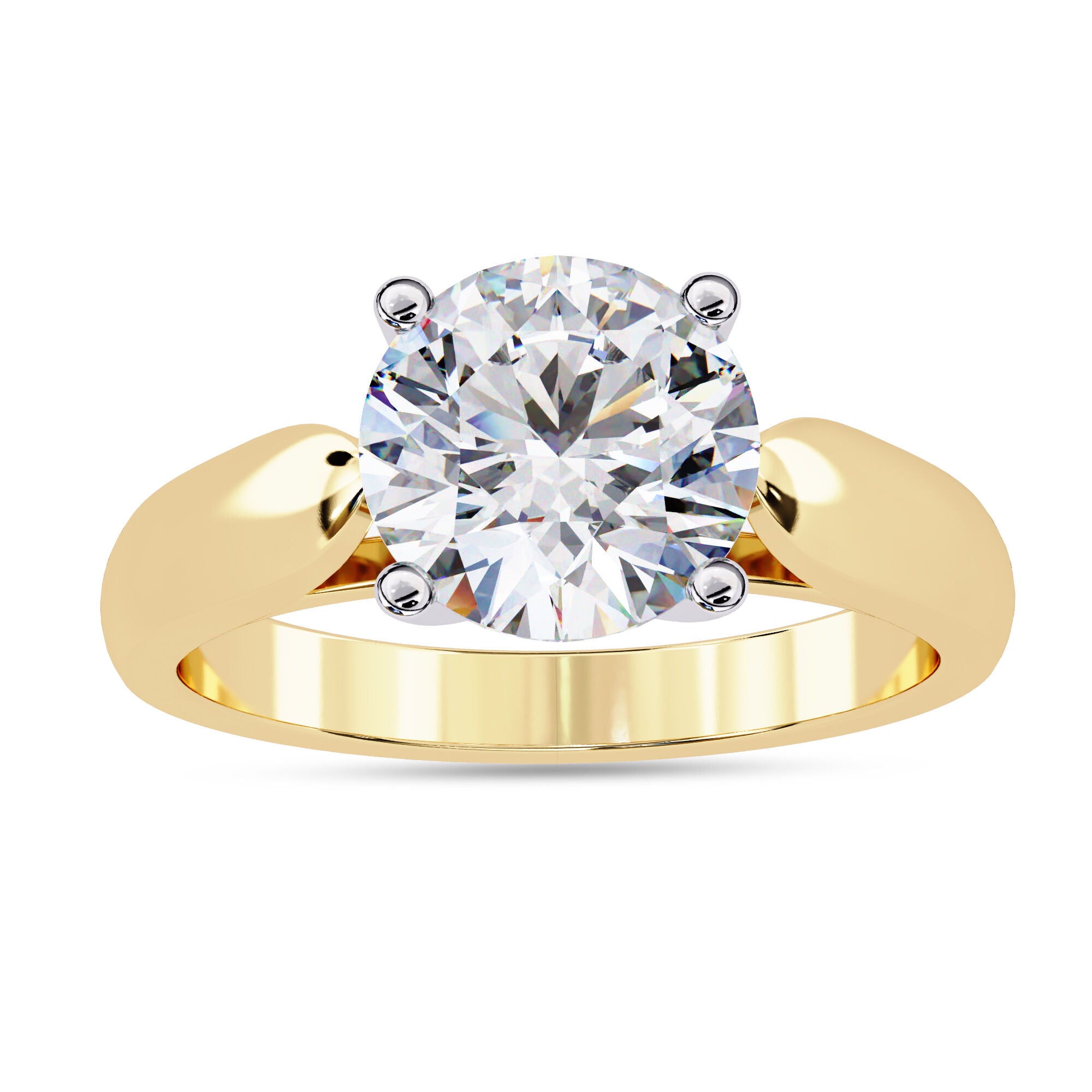 4-Prong Solitaire Engagement Ring for Women Lab Grown Diamond