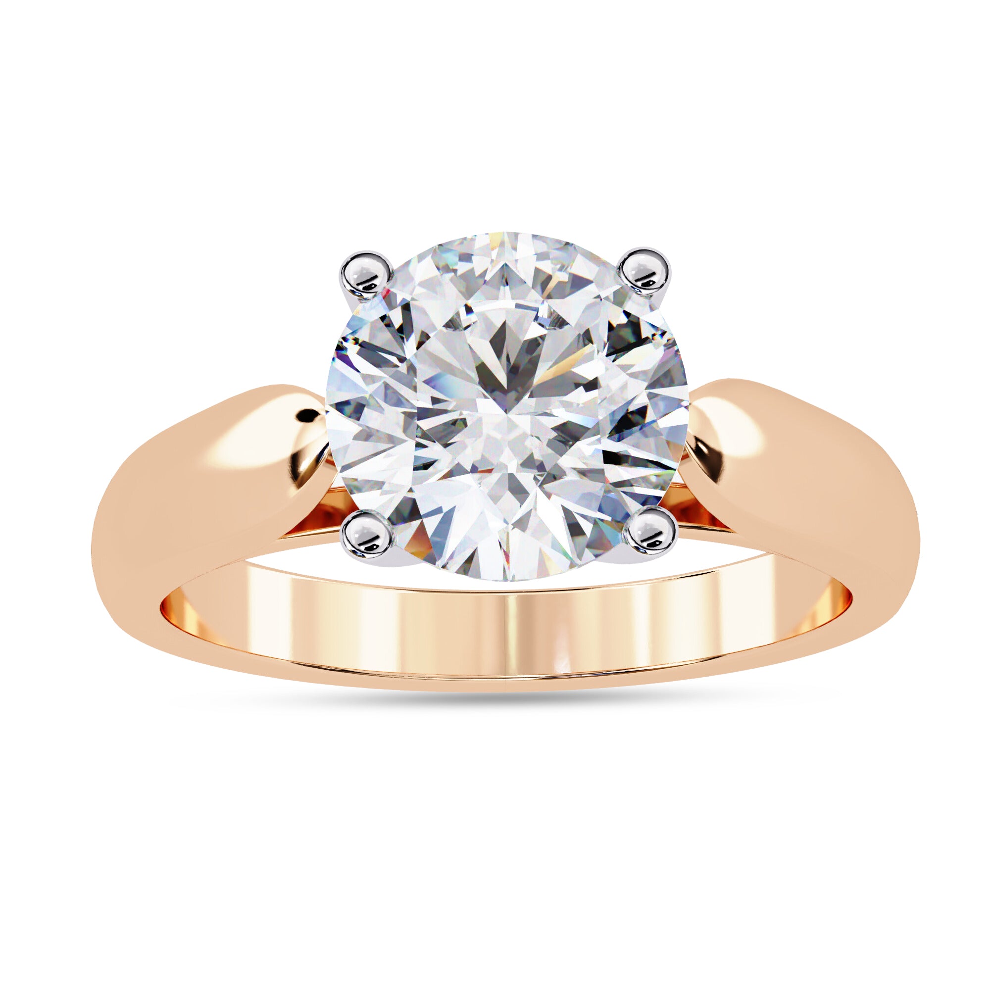 4-Prong Solitaire Engagement Ring for Women Lab Grown Diamond