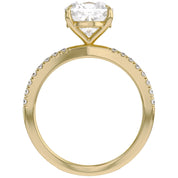 Cushion Solitaire Criss Cross Lab Grown Diamond Engagement Ring