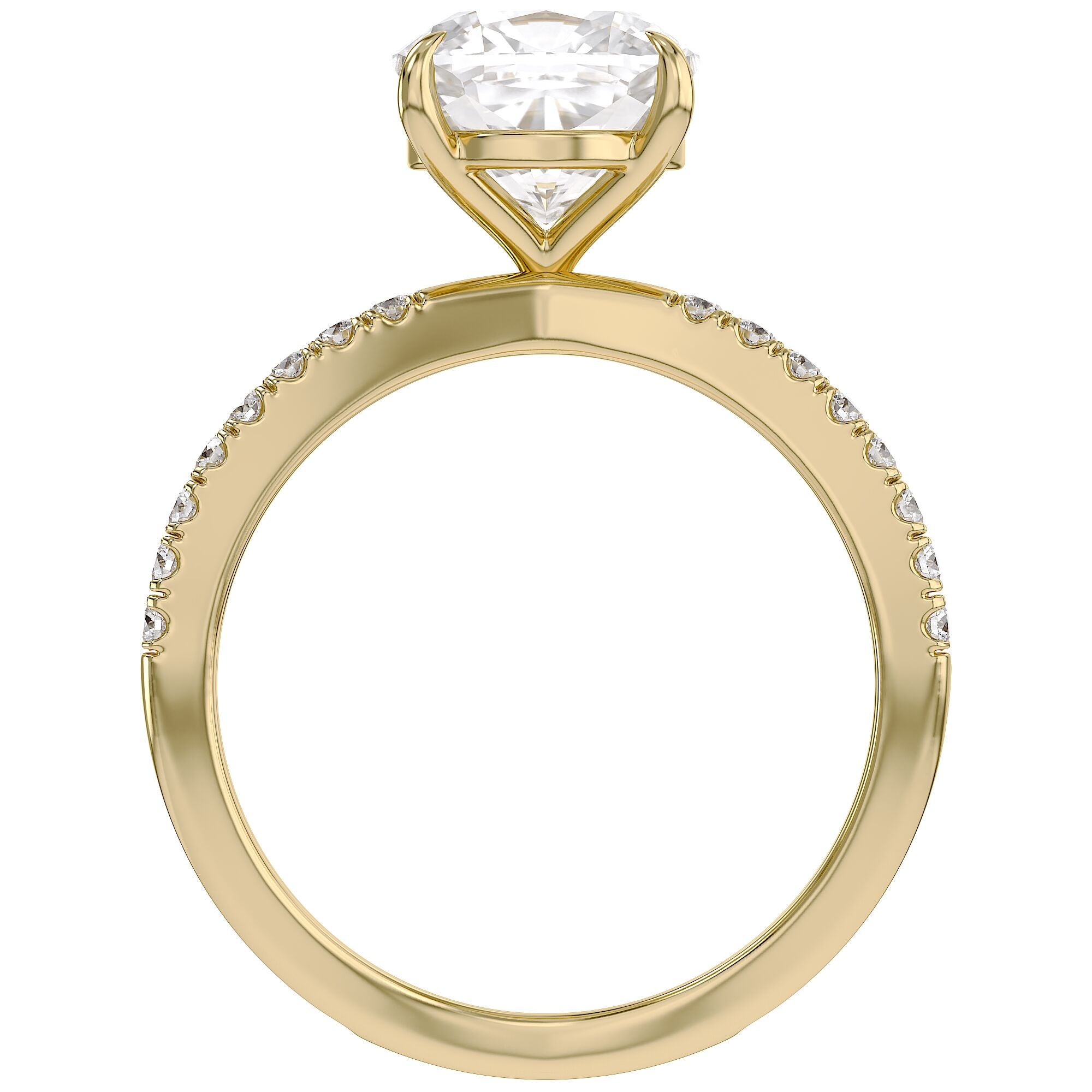 Cushion Solitaire Criss Cross Lab Grown Diamond Engagement Ring
