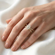 Oval Solitaire Criss Cross Lab Grown Diamond Engagement Ring